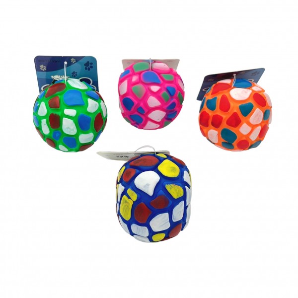 ΠΑΙΧΝΙΔΙ ΣΚΥΛΟΥ ΜΕ ΗΧΟ ΜΠΑΛΑ ΠΟΛΥΧΡΩΜΗ ΔΙΑΦΟΡΑ ΧΡΩΜΑΤΑ 7CM